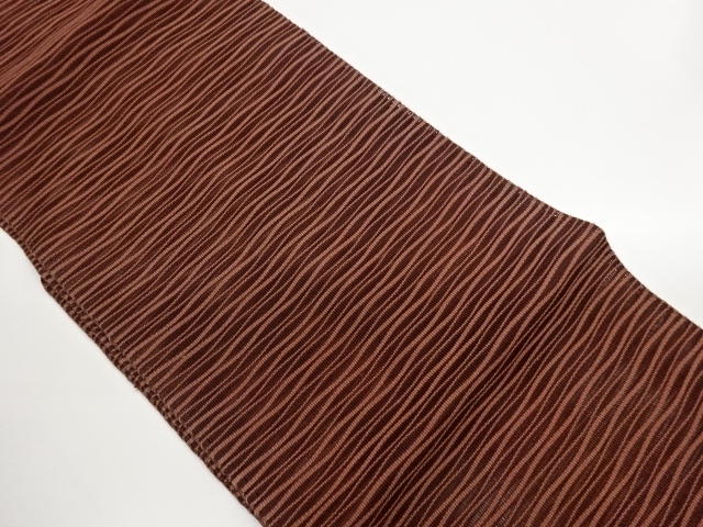 JAPANESE KIMONO / NAGOYA OBI FOR SUMMER / WOVEN WAVY STRIPE 